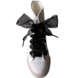 4cm Wide Chiffon Shoelaces Flat Ribbon Shoe Laces for Sneakers | 140cm/55Inch - Woodland Gatherer