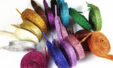 One Pair Glittery Flat Shoelaces 110cm