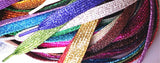 One Pair Glittery Flat Shoelaces 110cm
