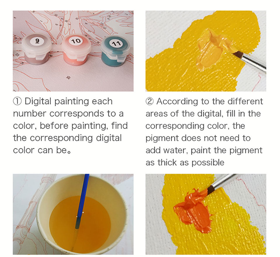 DIY Paint By Numbers Oceanscape Wall Art