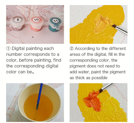 DIY Paint By Numbers Oceanscape Wall Art