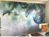 Blue Feather Mural Wallpaper