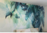 Blue Feather Mural Wallpaper