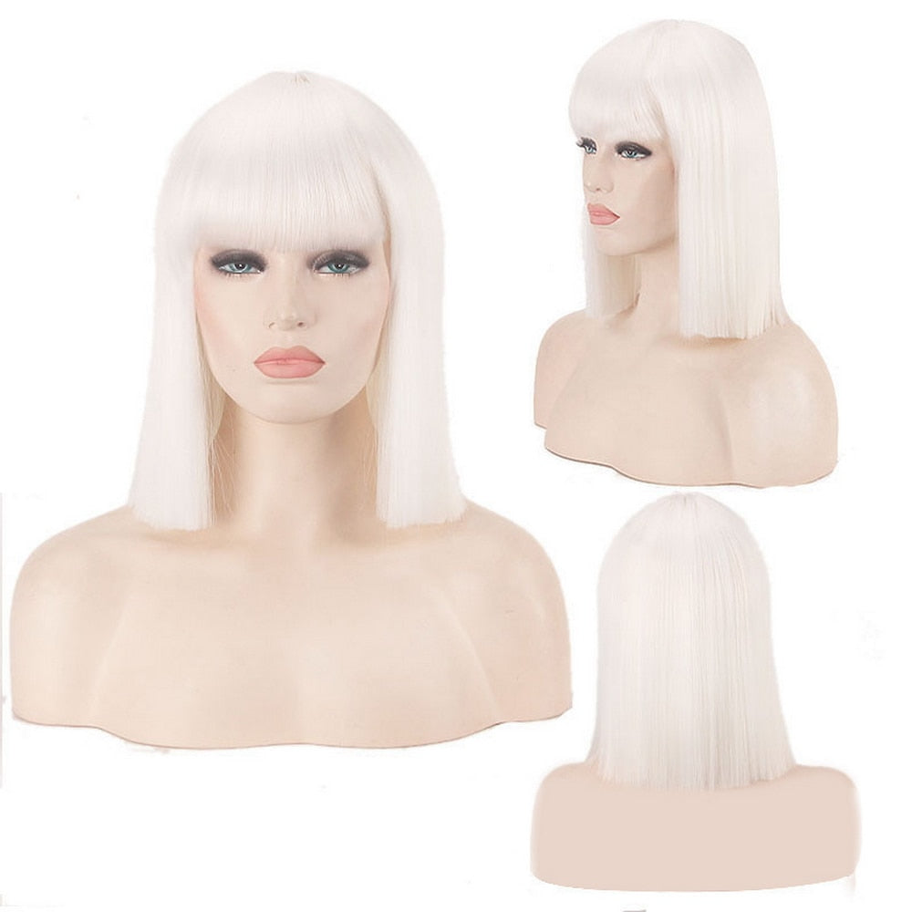 Mrs Wallace Cosplay Wig Green Black Red Pink Blue White Blonde Purple Brown Silver