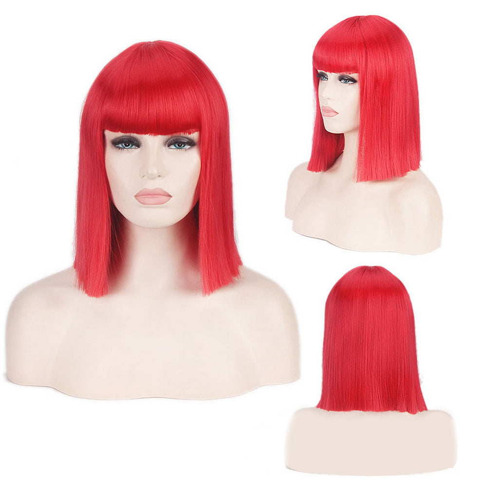 Mrs Wallace Cosplay Wig Green Black Red Pink Blue White Blonde Purple Brown Silver