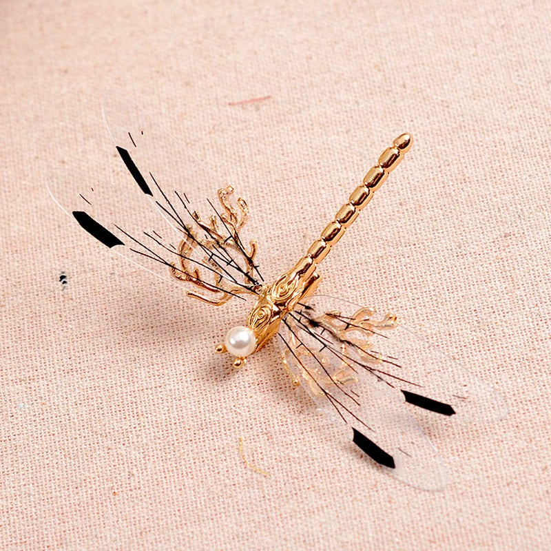 One Golden Dragonfly Hairpins