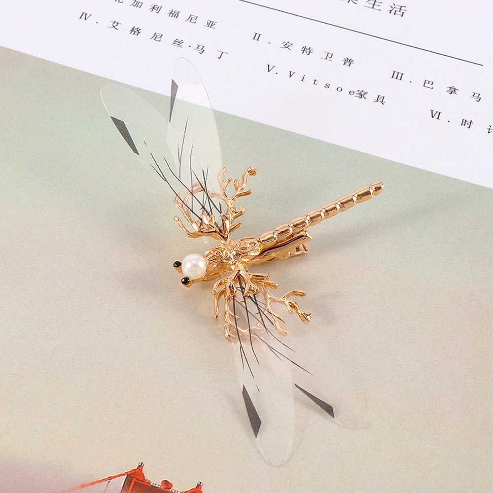 One Golden Dragonfly Hairpins