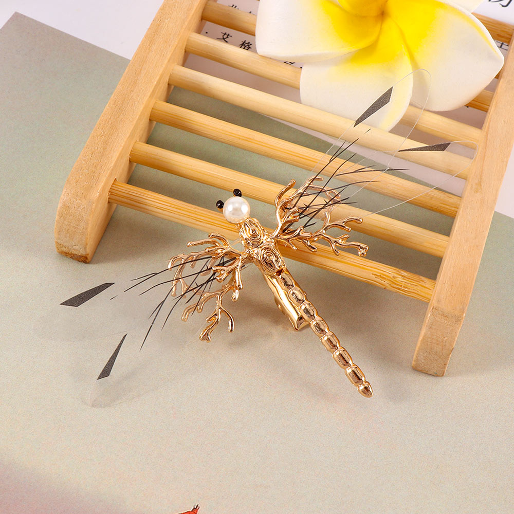 One Golden Dragonfly Hairpins