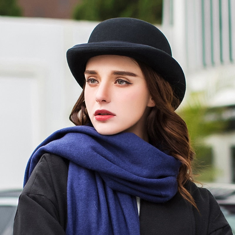 Bowler Hat High Quality 100% Wool Derby Bowler Hat