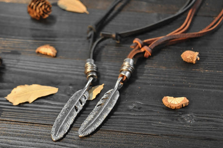 The Wishing Feather Leather Necklace