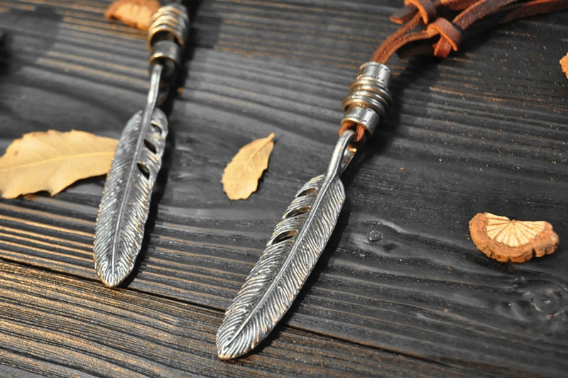 The Wishing Feather Leather Necklace
