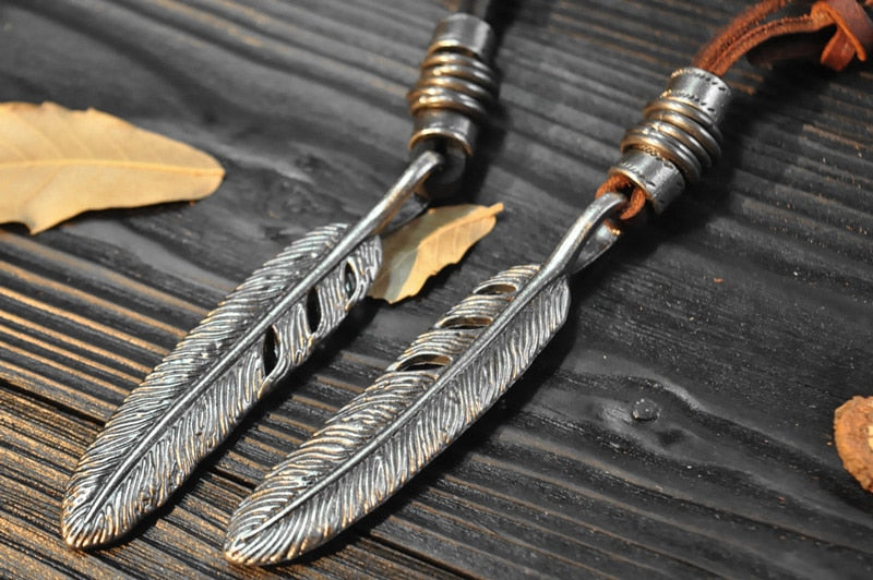 The Wishing Feather Leather Necklace