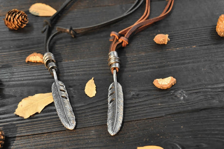 The Wishing Feather Leather Necklace