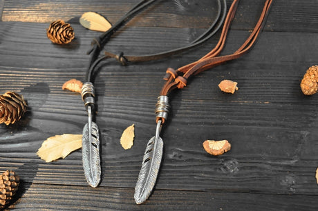 The Wishing Feather Leather Necklace