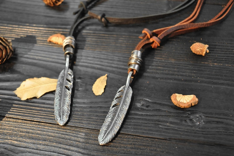 The Wishing Feather Leather Necklace