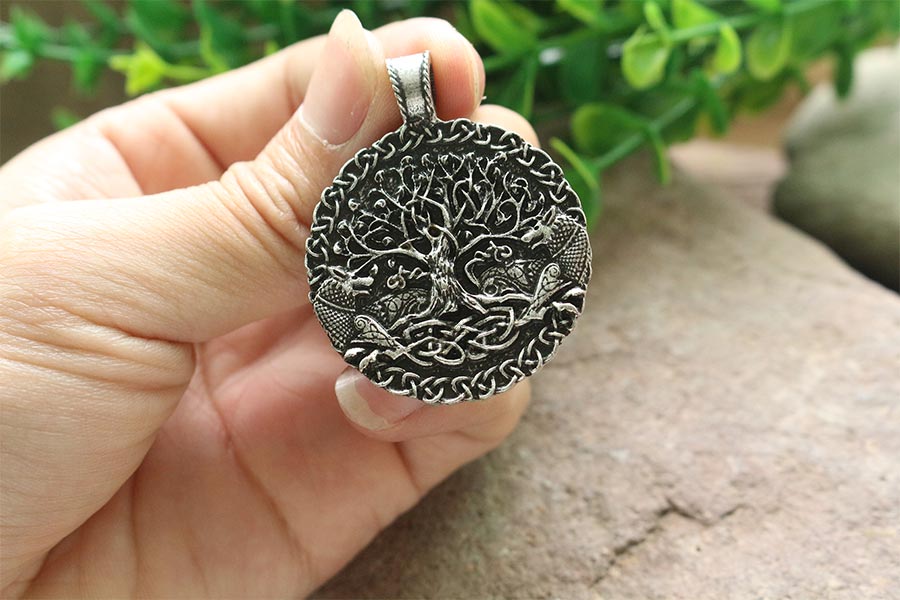 Norse Viking Wolves Tree of Life Necklace Pendant Jewellery Fashion | Woodland Gatherer | Australian Online Store | Gifts & Treasures | Special Occasions & Everyday Fun | Boho Life | Whimsical Treats | Jewellery | Fashion | Crafting DYI | Stationery | Boho Festival Fashion 