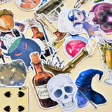 35 Hand Drawn Magicians Stickers Crafts Scrapbooking