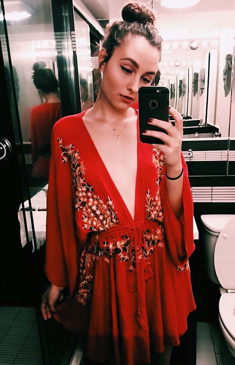 Embroidered Boho Mini Dress