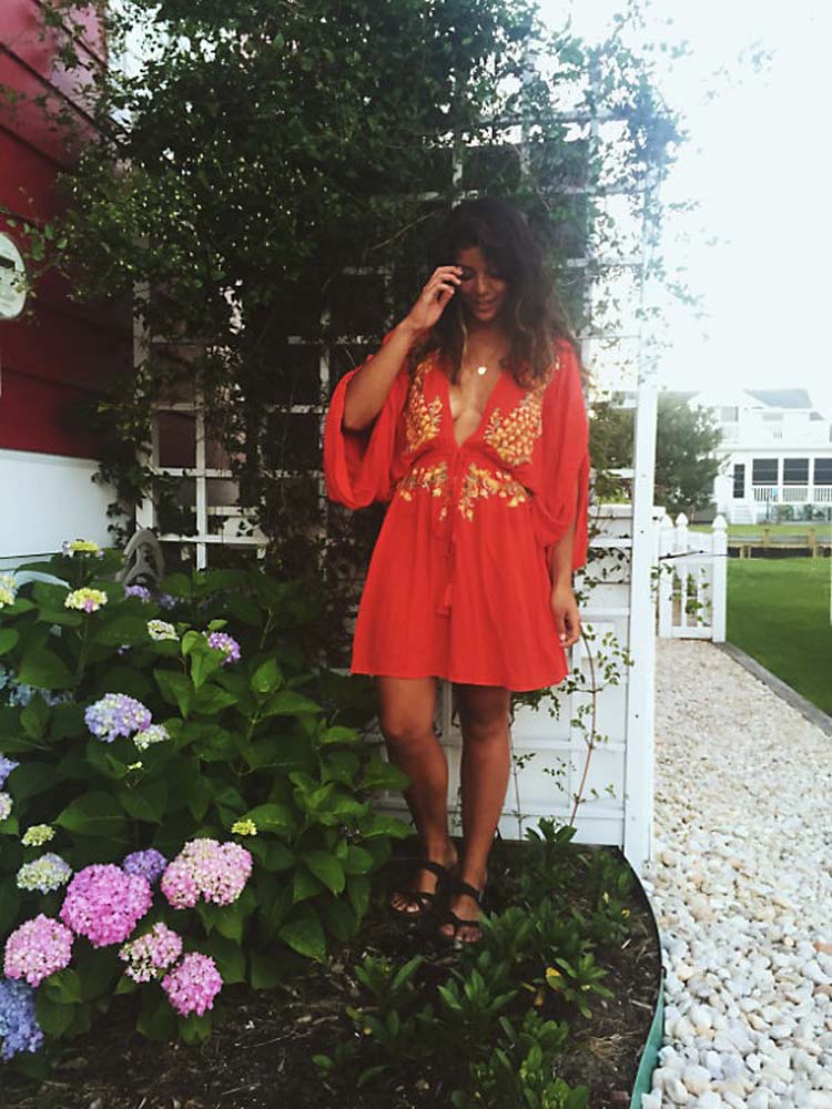 Embroidered Boho Mini Dress