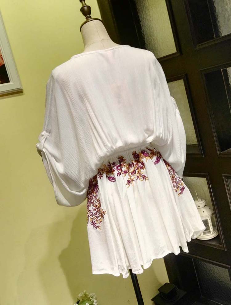 Embroidered Boho Mini Dress