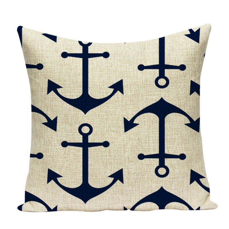 Sea Blue Nautical Cushion Covers Home Decor 21 Variations