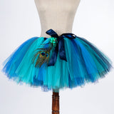 Mummy & Me Peacock Feather Tutu Skirt With Witches Hat