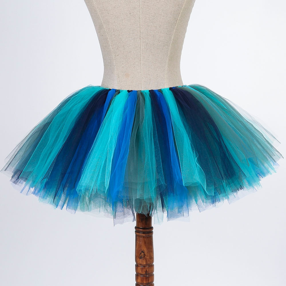 Mummy & Me Peacock Feather Tutu Skirt With Witches Hat