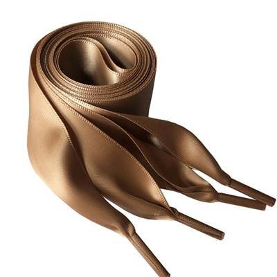 4cm Extra Wide Satin Shoelaces Flat Ribbon Laces for High-top Sneakers | 150cm/59Inch - Woodland Gatherer
