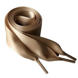 4cm Extra Wide Satin Shoelaces Flat Ribbon Laces for High-top Sneakers | 150cm/59Inch - Woodland Gatherer