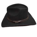 Black Western Cowboy Hat Wool Felt