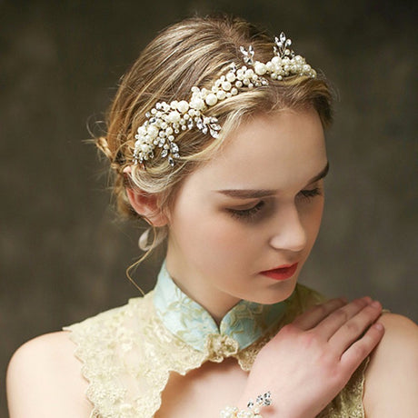 Pearl Tiara Woodland Crown
