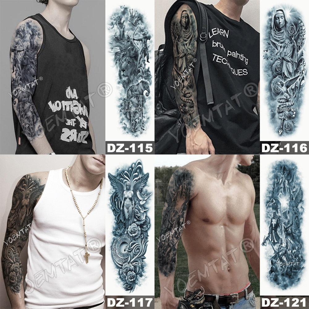 Lion King - Large Arm Sleeve Temporary Tattoo