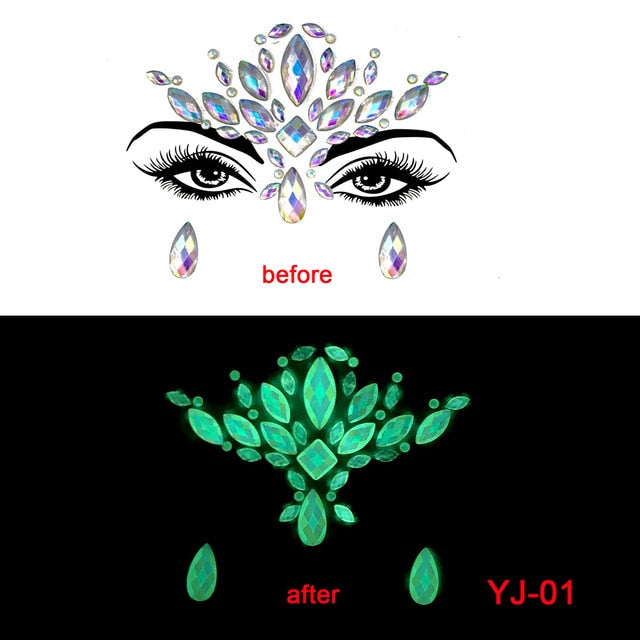 Glow in the Dark Face Stickers