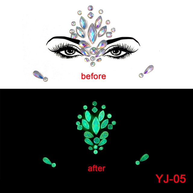Glow in the Dark Face Stickers