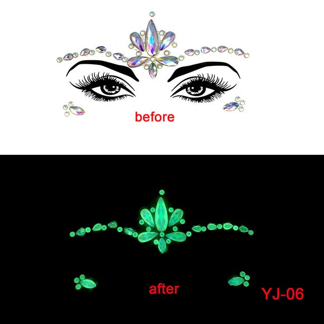 Glow in the Dark Face Stickers