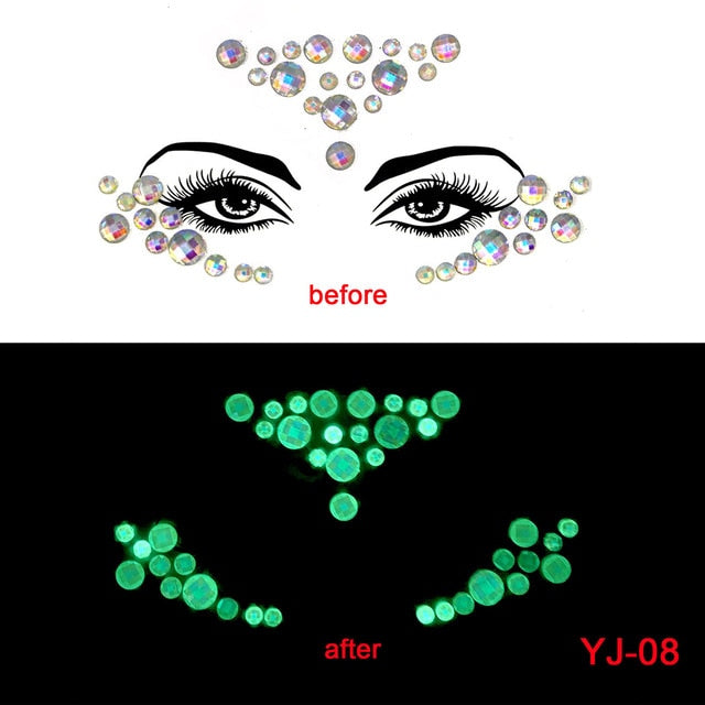 Glow in the Dark Face Stickers