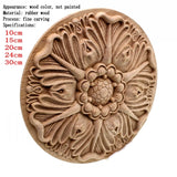 Ornamental Flower Wood Carving Unusual Home Decor