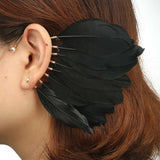 White or Black Feather Ear Cuff