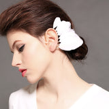 White or Black Feather Ear Cuff
