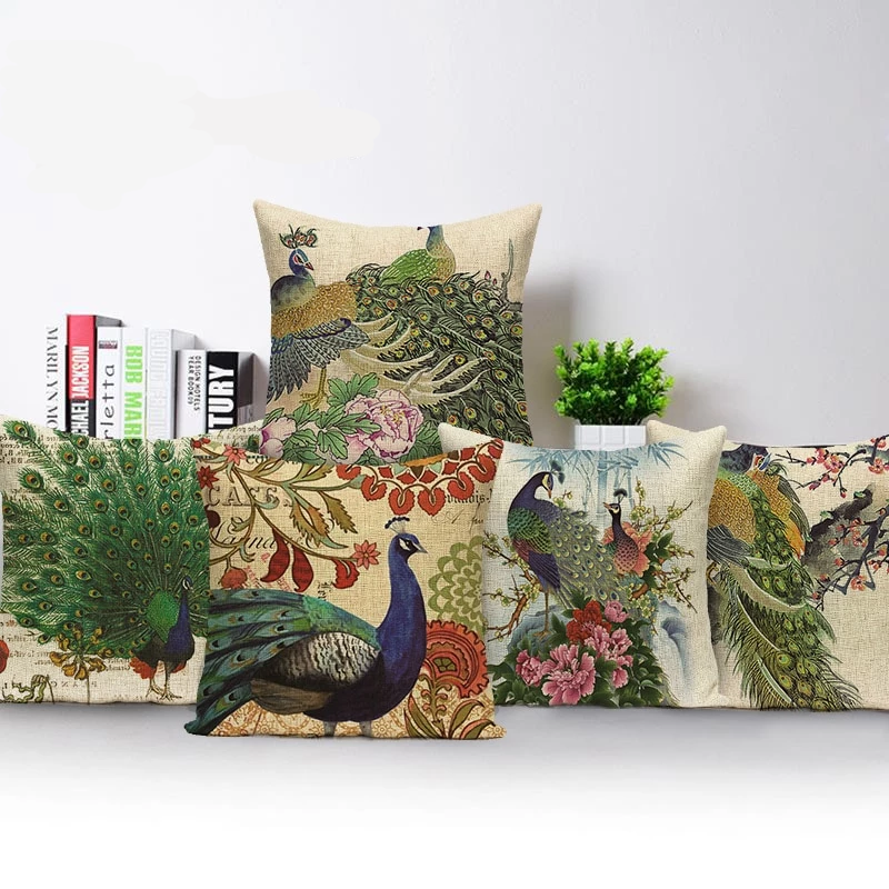 Peacock Cushion Covers 16 To Choose From