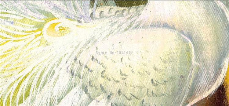 White Peacocks | Landscape Painting Fresco | Mural Wallpaper