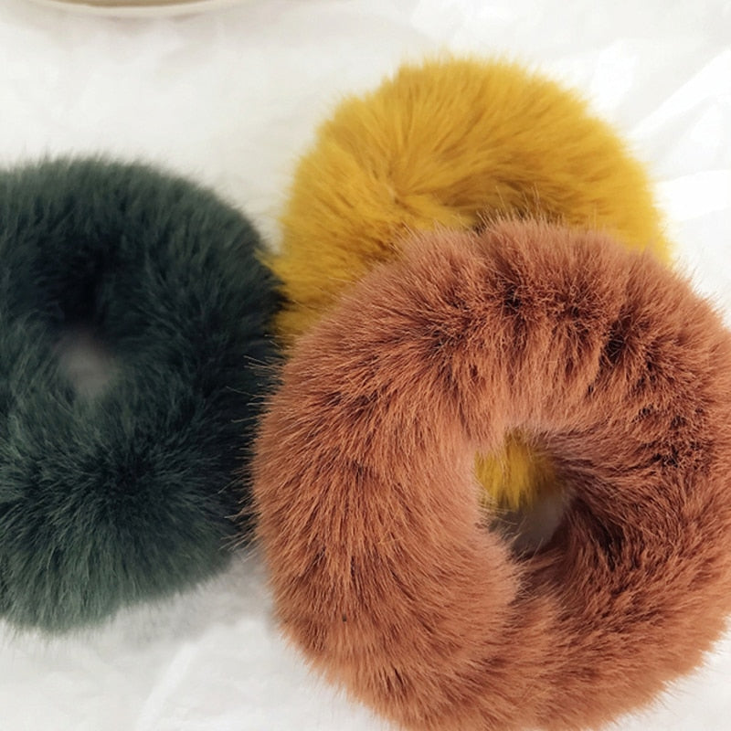 Faux Fur Fluffy Scrunchies