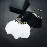 White or Black Feather Ear Cuff