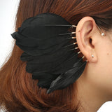 White or Black Feather Ear Cuff