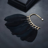 White or Black Feather Ear Cuff