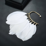 White or Black Feather Ear Cuff