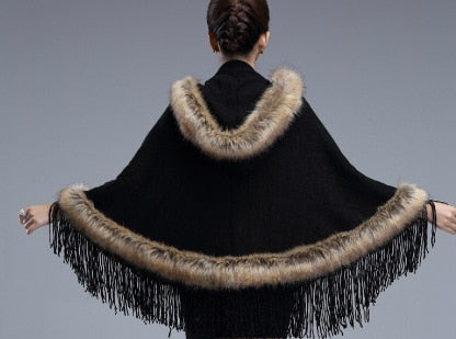 Faux Fur Wraps Winter Shawl Boho Bride Shrug Little Red Riding Hood Tassels | Woodland Gatherer | Australian Online Store | Gifts & Treasures | Special Occasions & Everyday Fun | Boho Life | Whimsical Treats | Jewellery | Fashion | Crafting DYI | Stationery | Boho Festival Fashion 