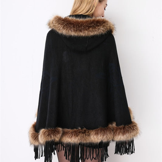 Little Red Riding Hood Faux Fur Hooded Cape