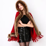 Faux Fur Wraps Winter Shawl Boho Bride Shrug Little Red Riding Hood Tassels | Woodland Gatherer | Australian Online Store | Gifts & Treasures | Special Occasions & Everyday Fun | Boho Life | Whimsical Treats | Jewellery | Fashion | Crafting DYI | Stationery | Boho Festival Fashion 