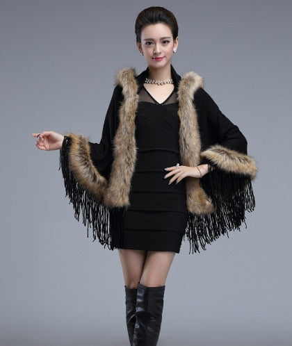 Little Red Riding Hood Faux Fur Hooded Cape